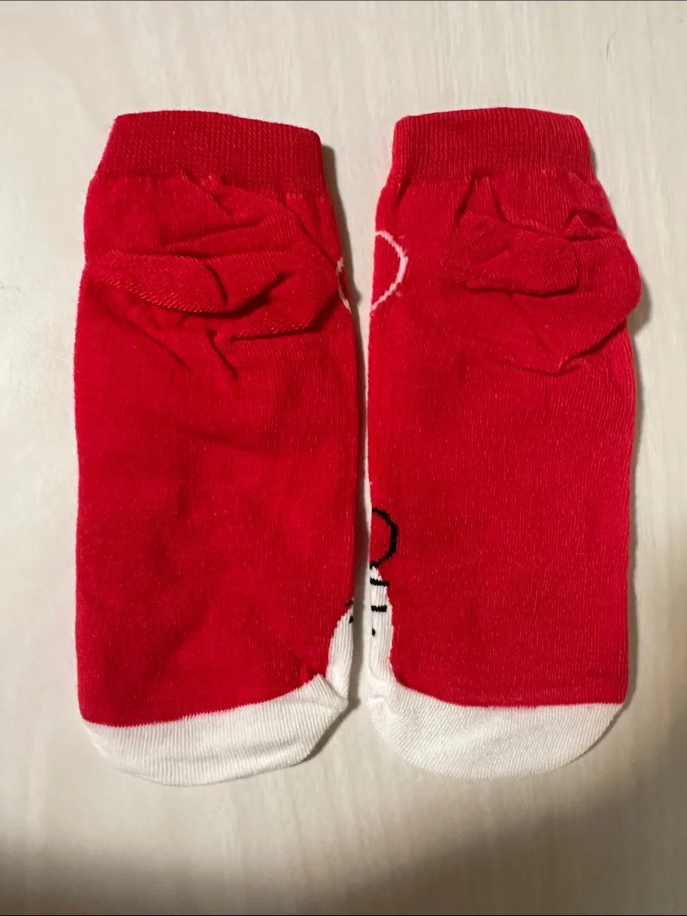 Hello Kitty Red, White Character Ankle Socks with Bow